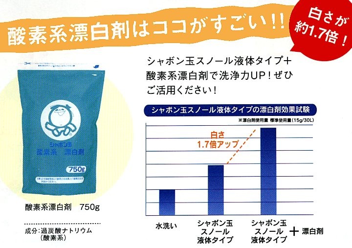 シャボン玉石けん 酸素系漂白剤の使用方法